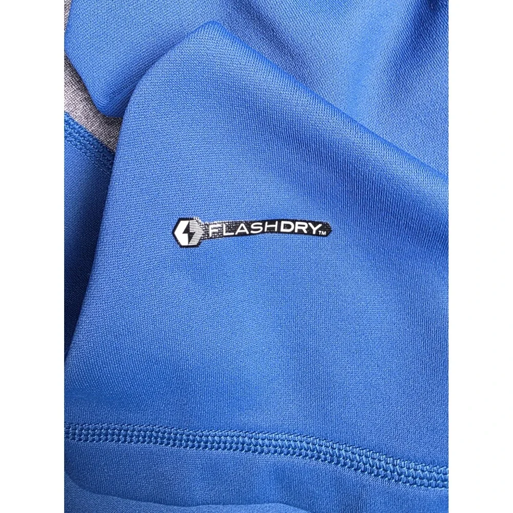 The North Face Mens FlashDry XL Quarter Zip Shirt Pullover Blue and Grey